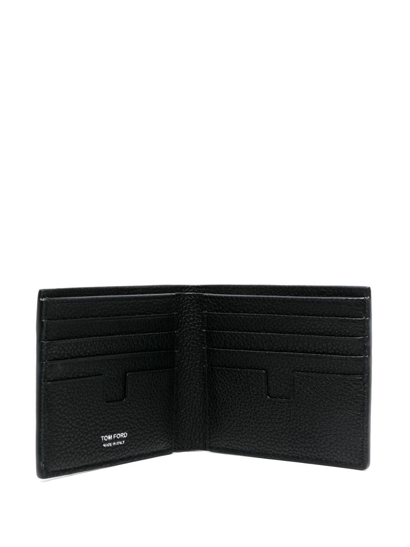 Tom Ford Bi-Fold Calf Leather Wallet — Black