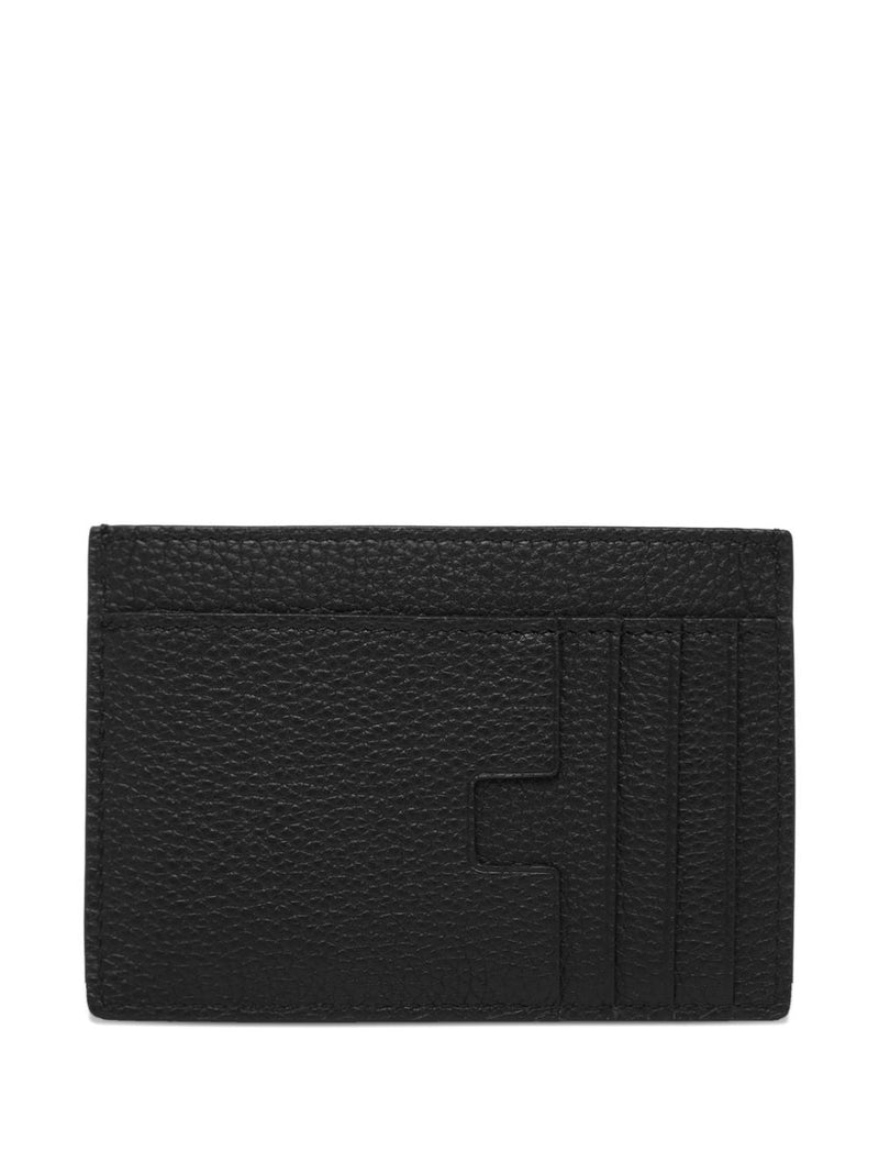 Tom Ford Hammered Calfskin Card Case — Black Wallets & Cardholders