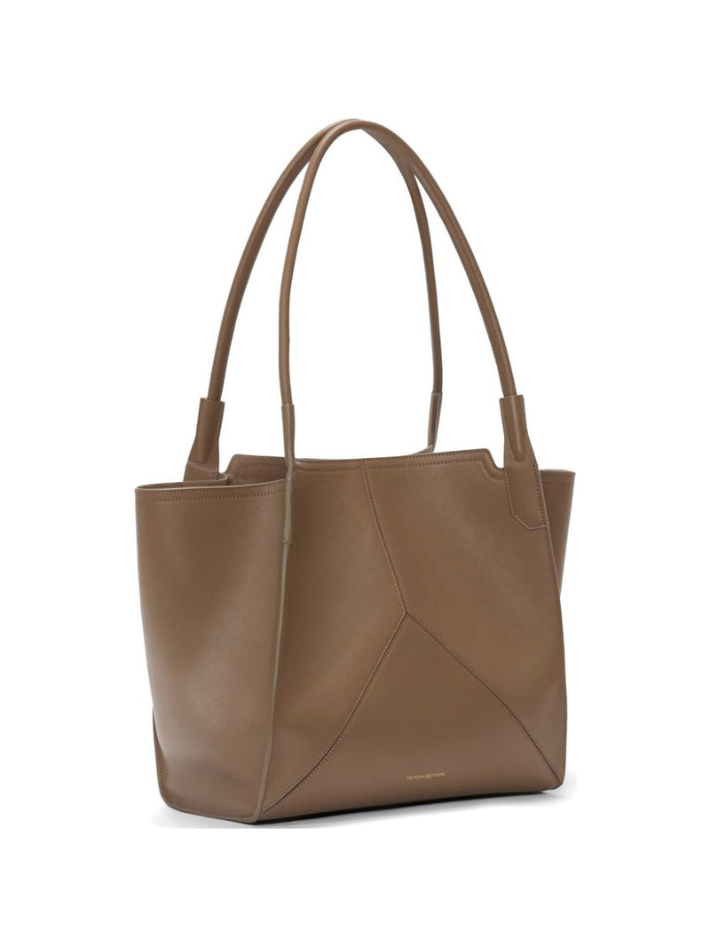 Victoria Beckham Calf Leather Tote Bag — Gray