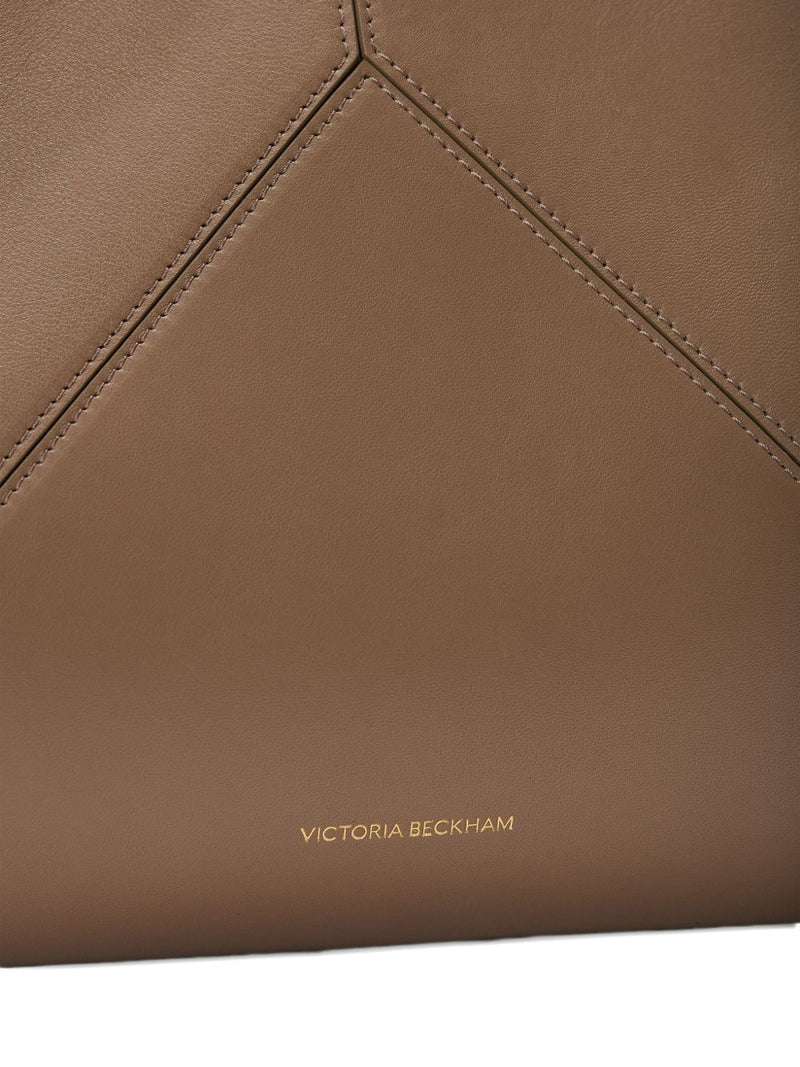 Victoria Beckham Calf Leather Tote Bag — Gray