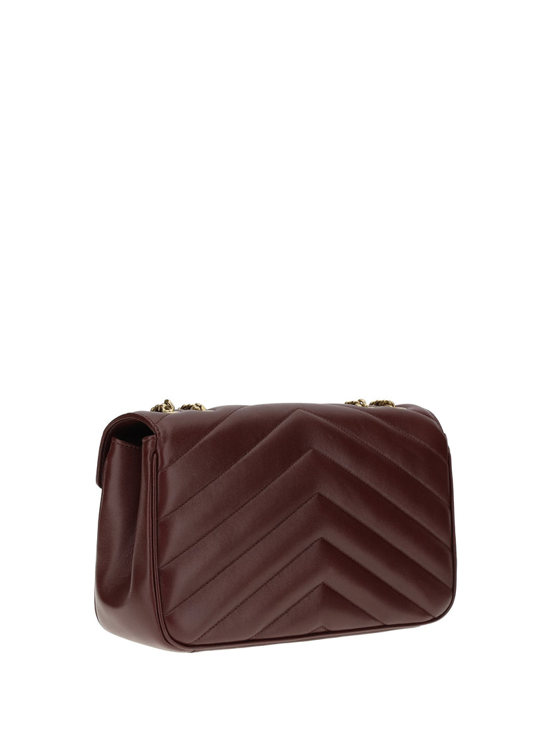 Saint Laurent Shoulder Bag — Brown Lambskin