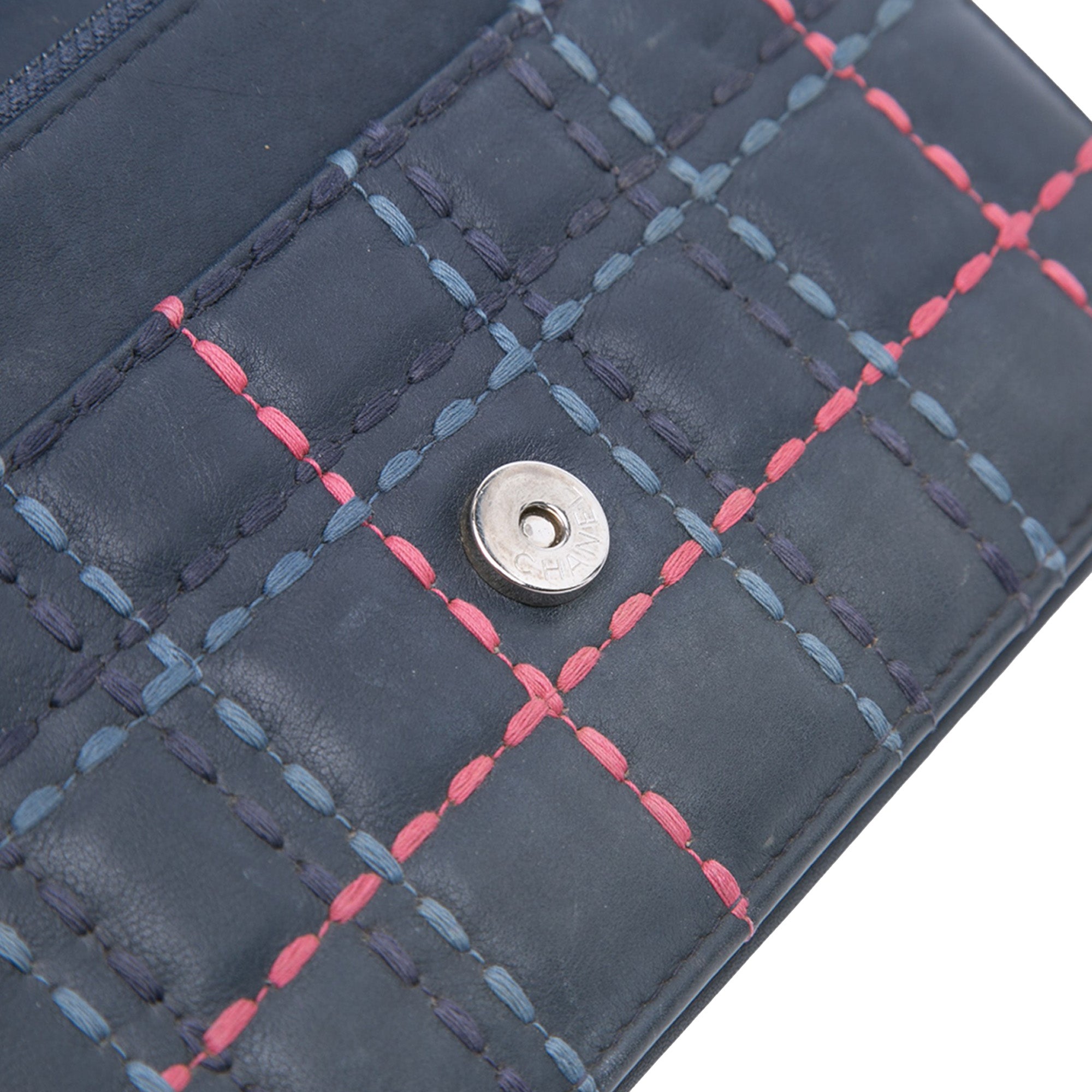 CC Square Stitched Calfskin Wallet on Chain - Image 10