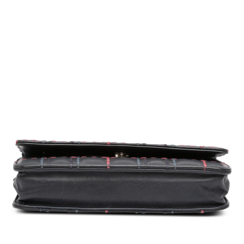 CC Square Stitched Calfskin Wallet on Chain - Image 3