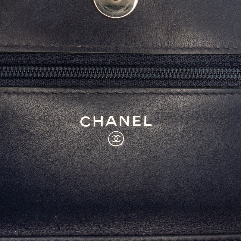 CC Square Stitched Calfskin Wallet on Chain - Image 5