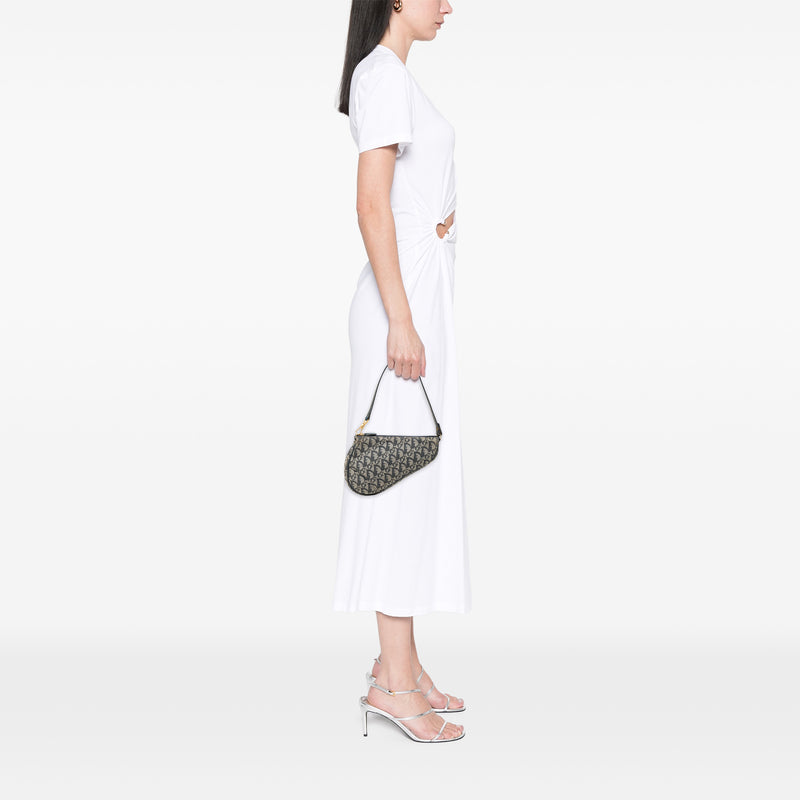 Mini Diorissimo Canvas Saddle Pochette - Image 7