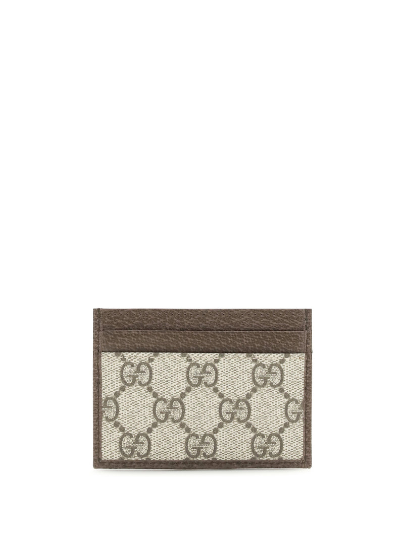 Gucci Ophidia Card Case — Beige Fabric Cases