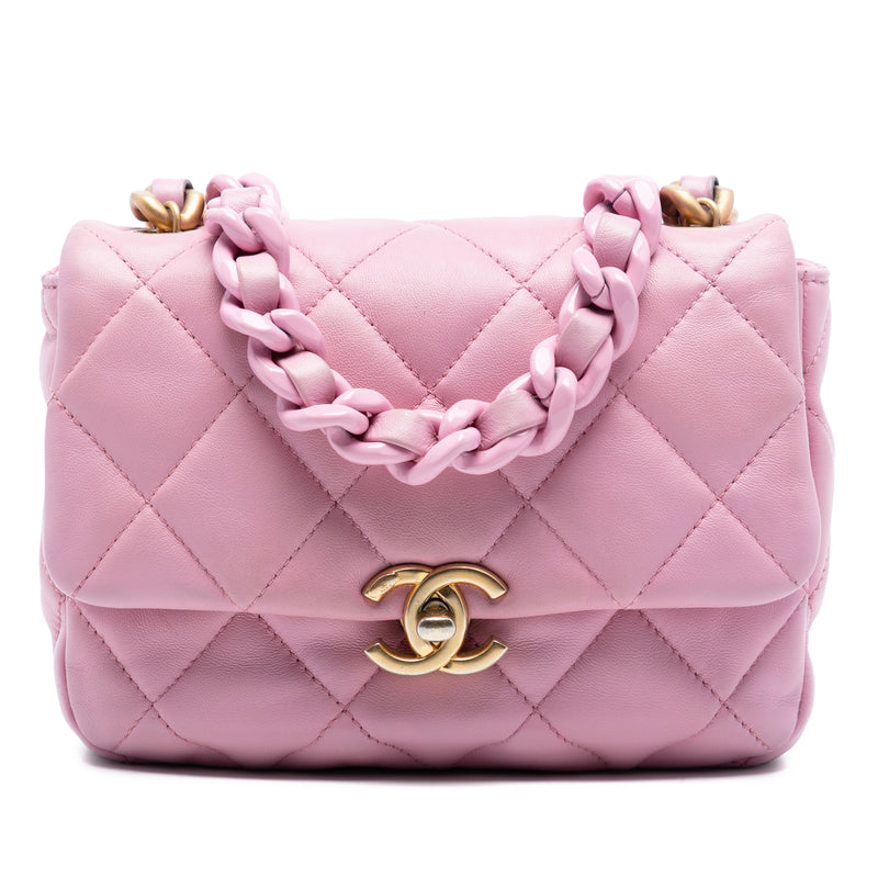 Mini Quilted Lambskin Candy Chain Flap