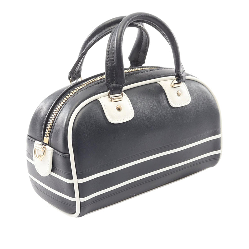 Mini Leather Vibe Bowling Bag - Image 2