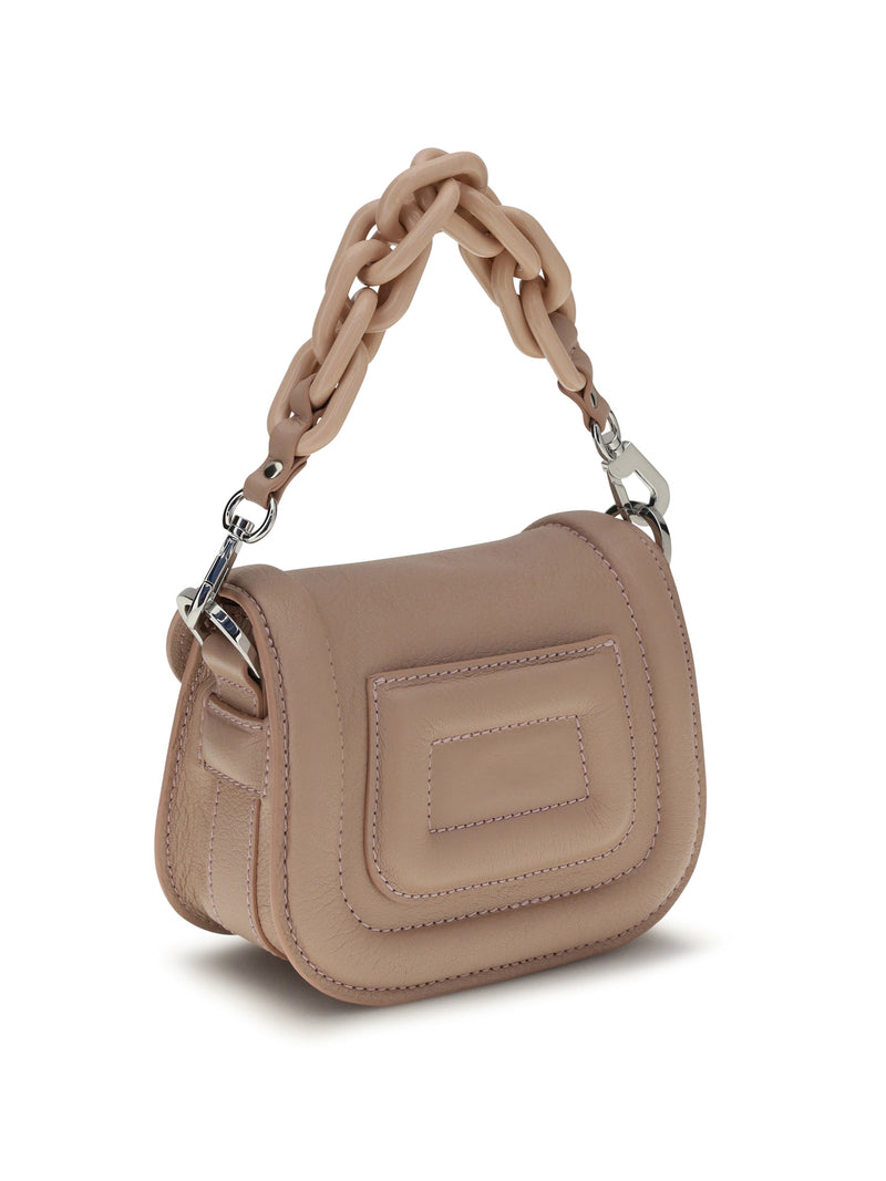 Pierre Hardy Stitched Calf Leather Shoulder Bag — Beige Bos Taurus