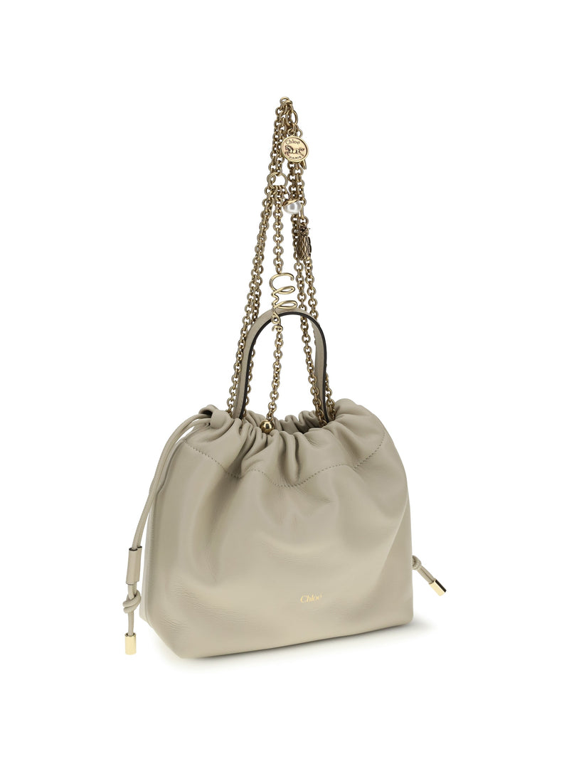 Chloé Icons Shoulder Bag — Beige Lambskin