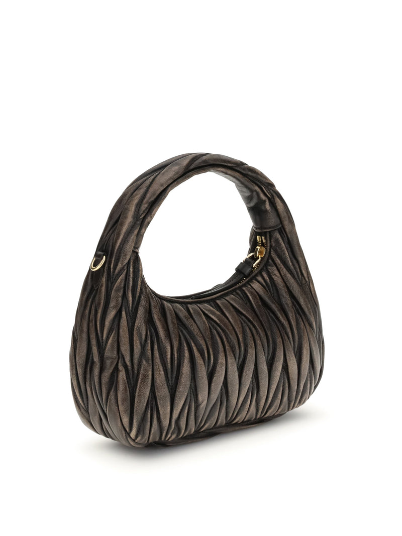 Miu Miu Wander Shoulder Bag — Brown Lamb Leather