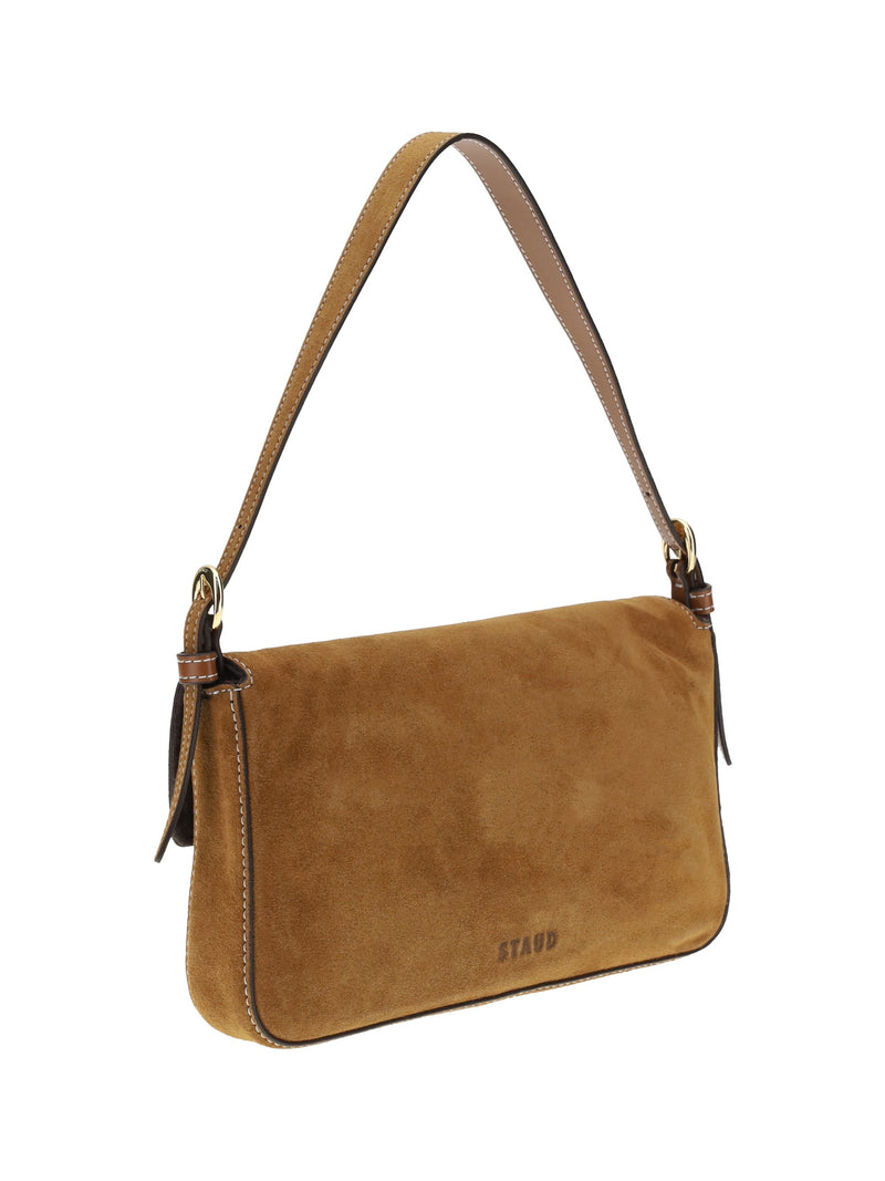 Staud Harlow Shoulder Bag — Brown Calf Leather Bos Taurus
