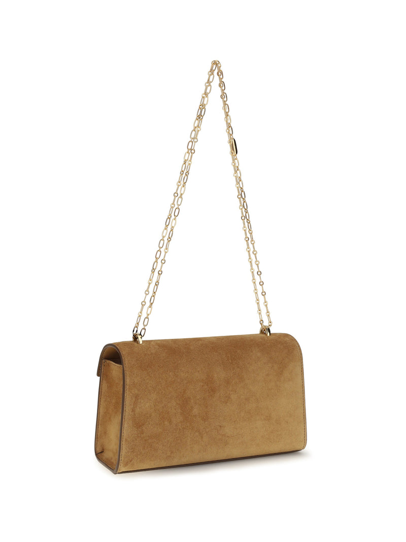 Savette Symmetry Shoulder Bag — Brown Calf Leather