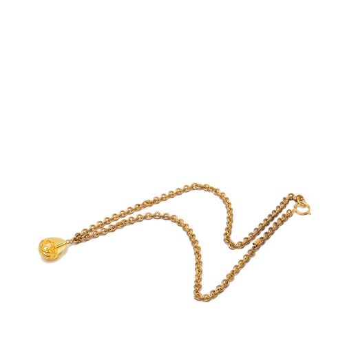 CC Gold Plated Resin Teardrop Pendant Necklace - Image 1