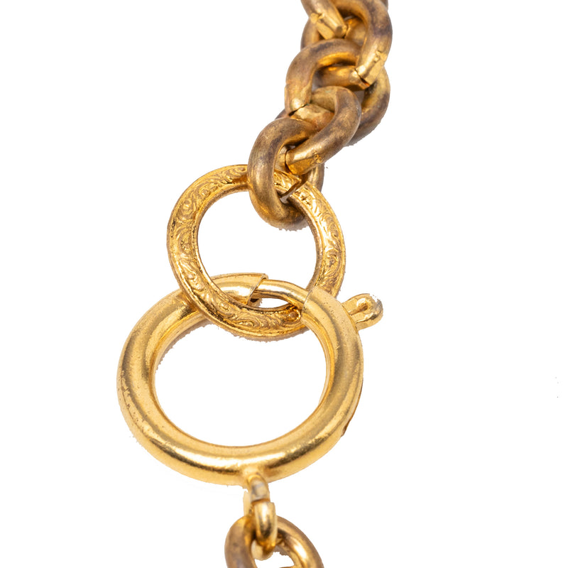 CC Gold Plated Resin Teardrop Pendant Necklace - Image 3