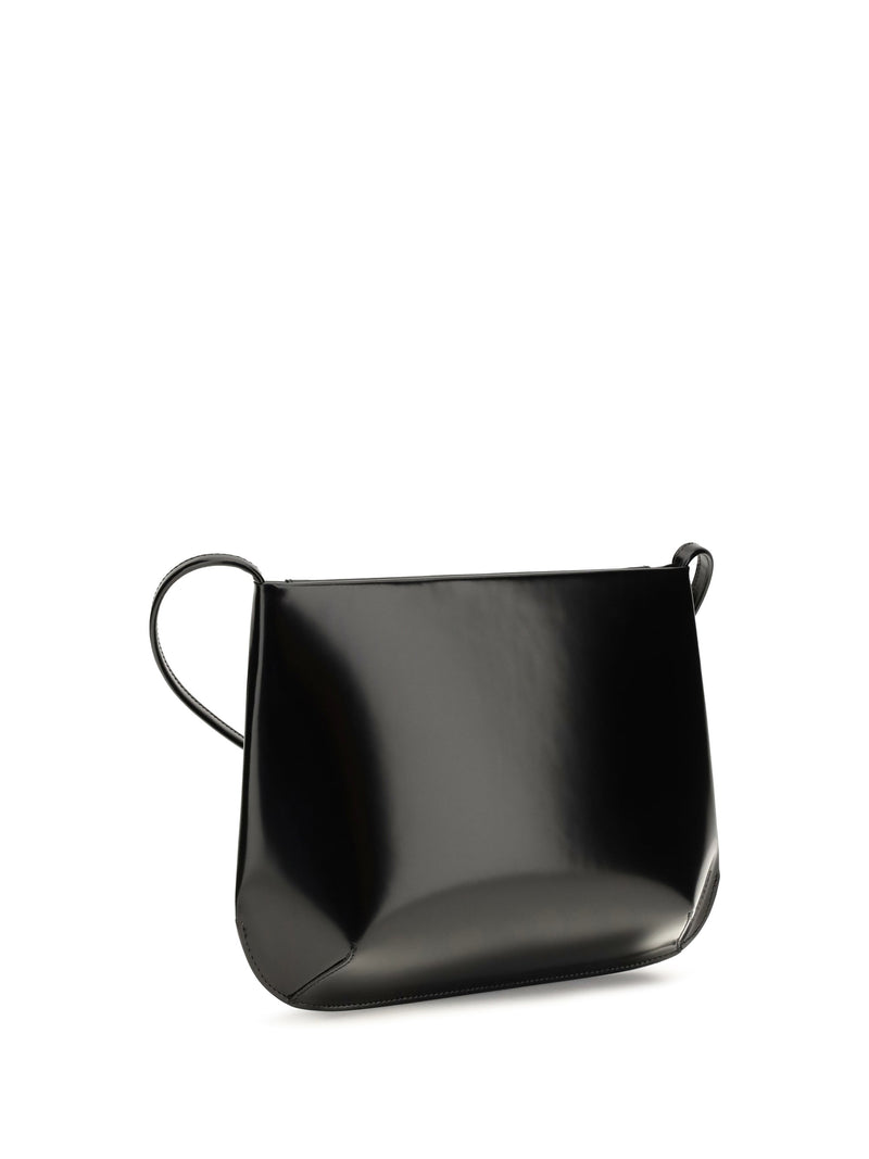 Fane Loge Crossbody Bag — Black Calf Leather Bos Taurus