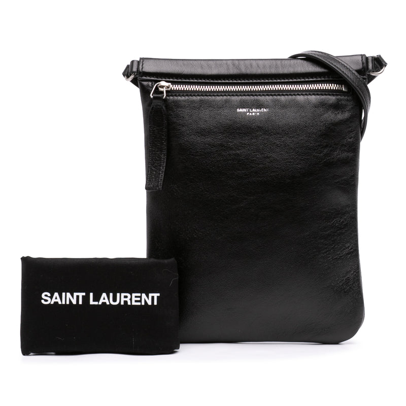 Antiqued Lambskin Sid Flat Crossbody - Image 7