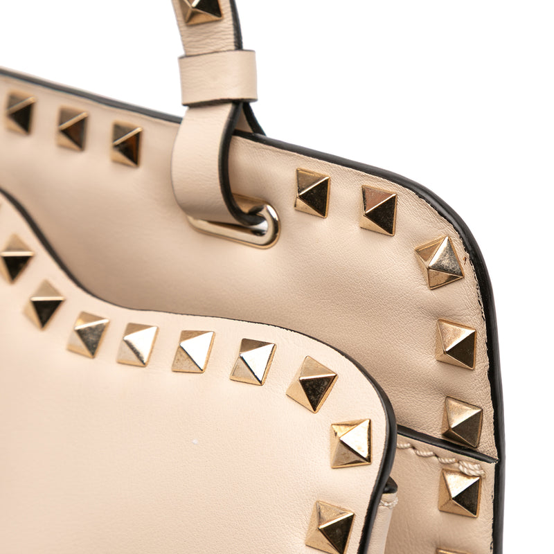 Leather Rockstud Shoulder Bag - Image 8