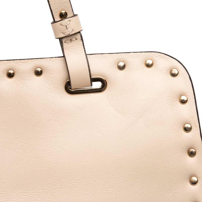 Leather Rockstud Shoulder Bag - Image 9