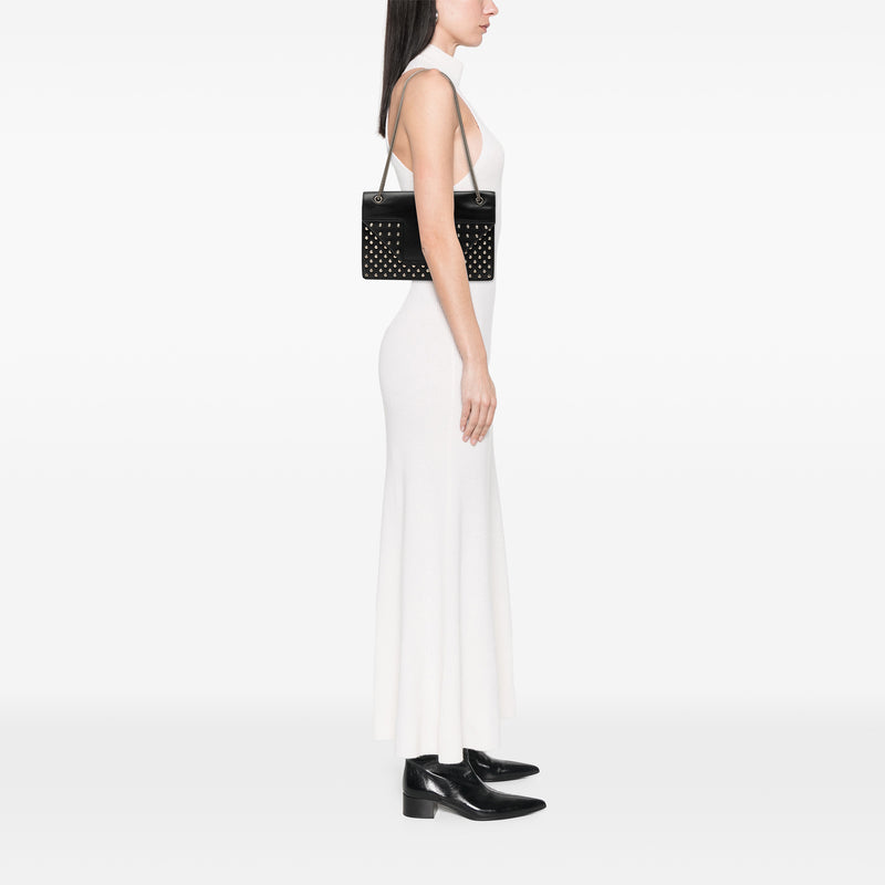 Medium Studded Leather Betty Shoulder Bag - Image 7