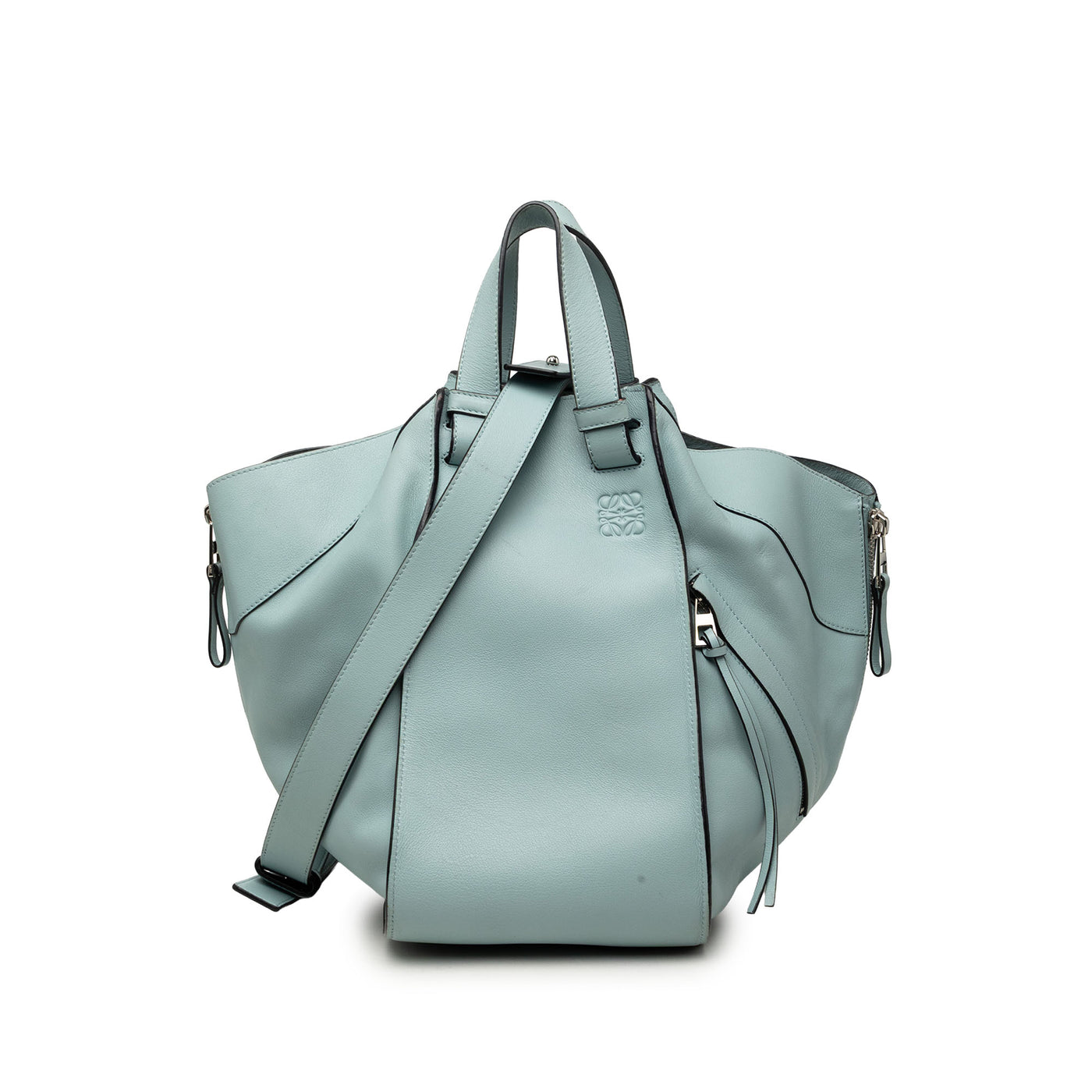 Medium Leather Hammock Satchel - Image 1