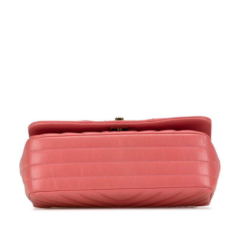 Mini Chevron Calfskin Statement Flap - Image 3