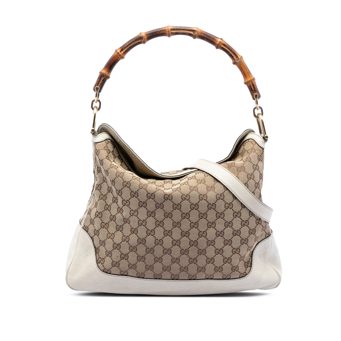 GG Canvas Bamboo Diana Satchel - Image 1