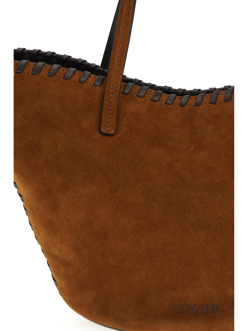 Staud Caro Shoulder Bag — Brown Calf Leather
