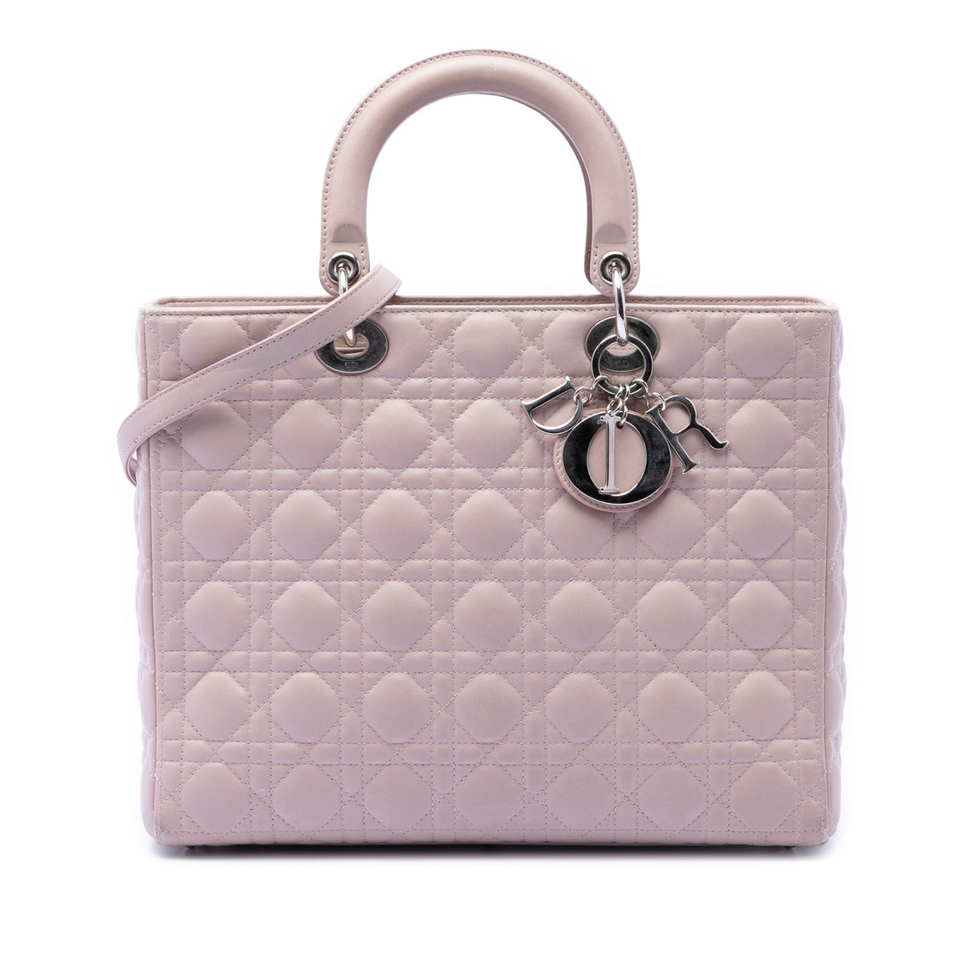 Large Lambskin Cannage Lady Dior - Image 1