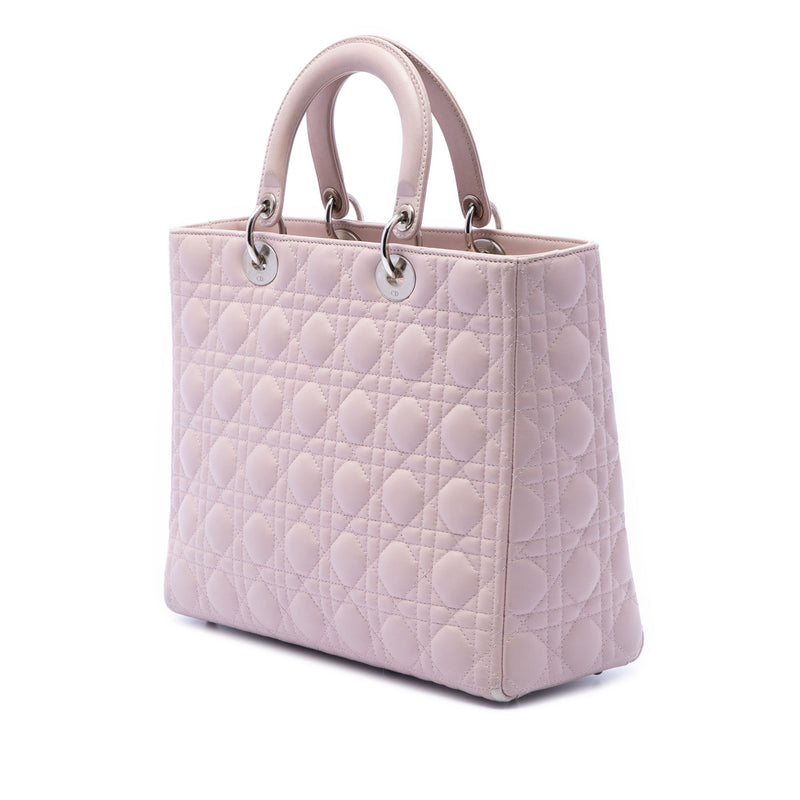 Large Lambskin Cannage Lady Dior - Image 2