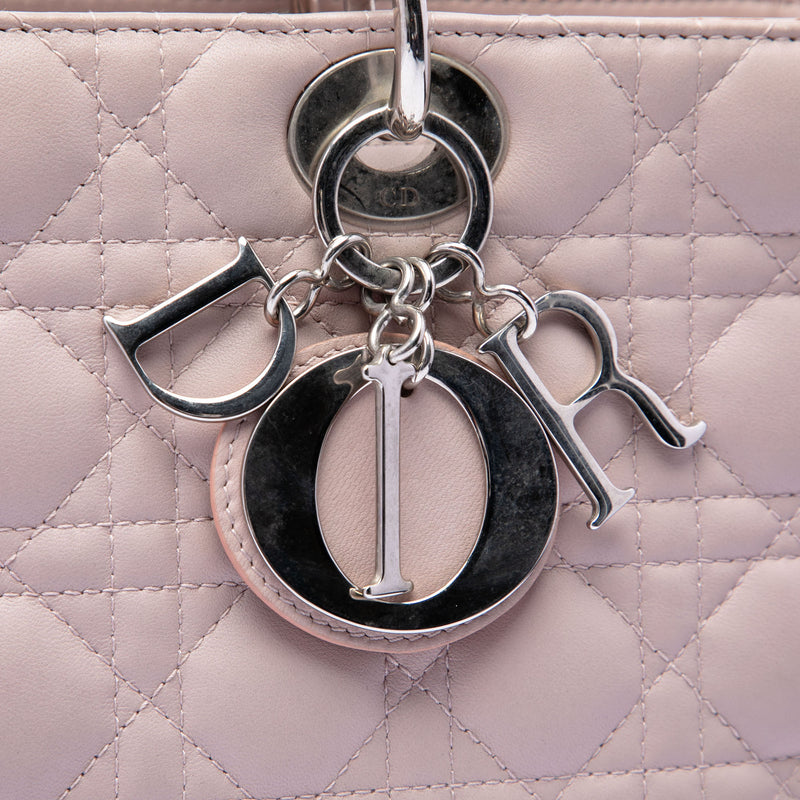 Large Lambskin Cannage Lady Dior - Image 5