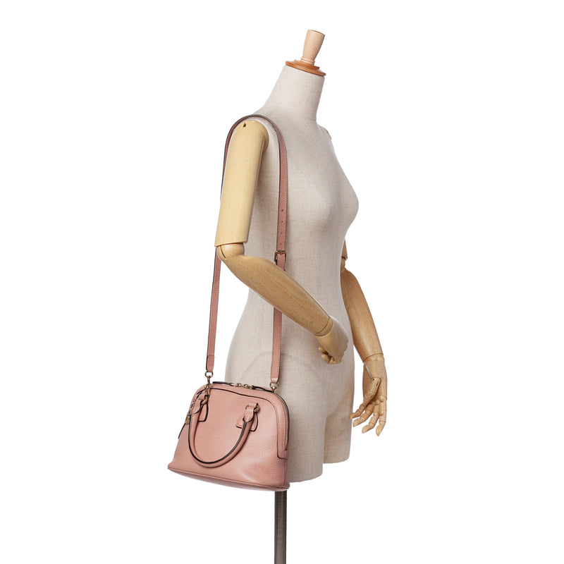 Mini Leather GG Charm Dome Satchel - Image 11