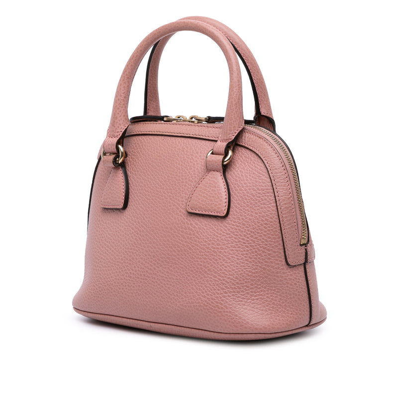 Mini Leather GG Charm Dome Satchel - Image 2