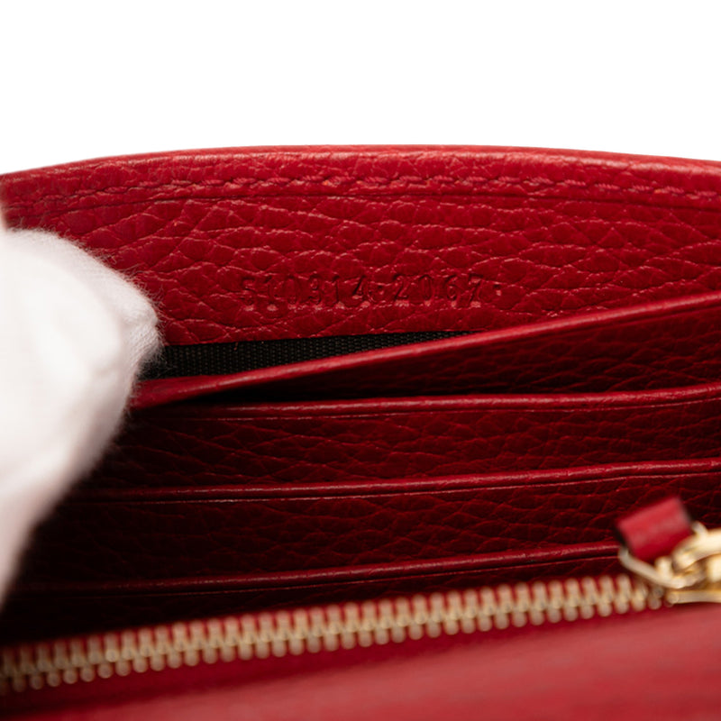 Dollar Calfskin Interlocking G Wallet on Chain - Image 6