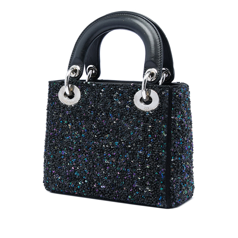 Mini Satin Sequin Embellished Lady Dior - Image 2