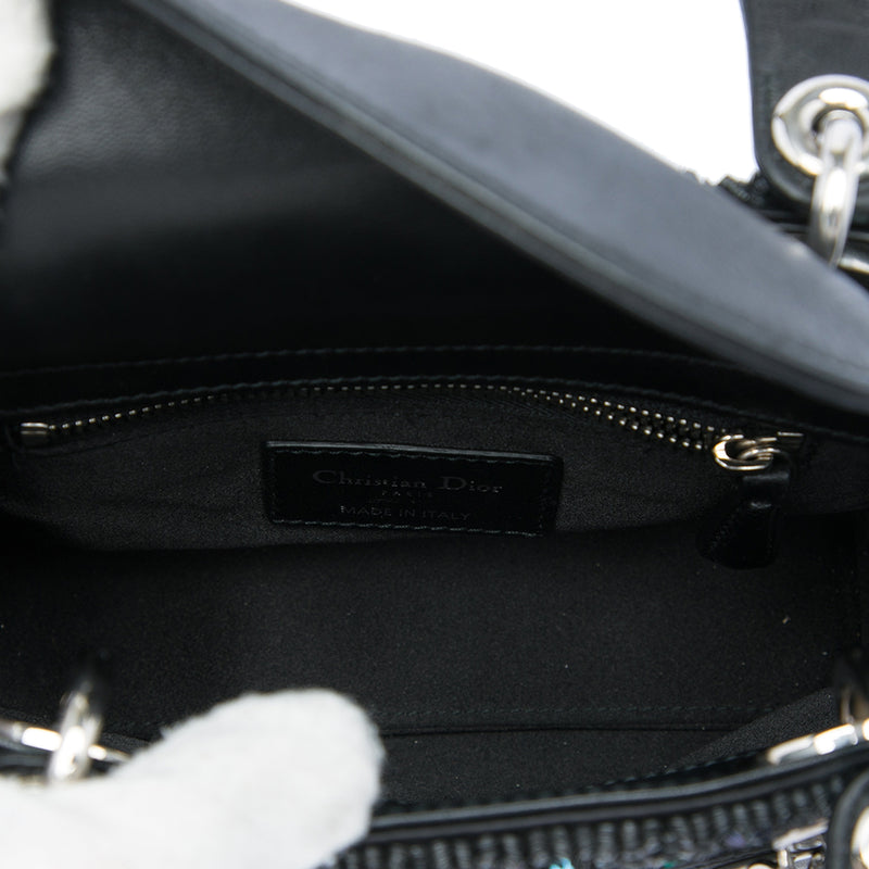 Mini Satin Sequin Embellished Lady Dior - Image 4
