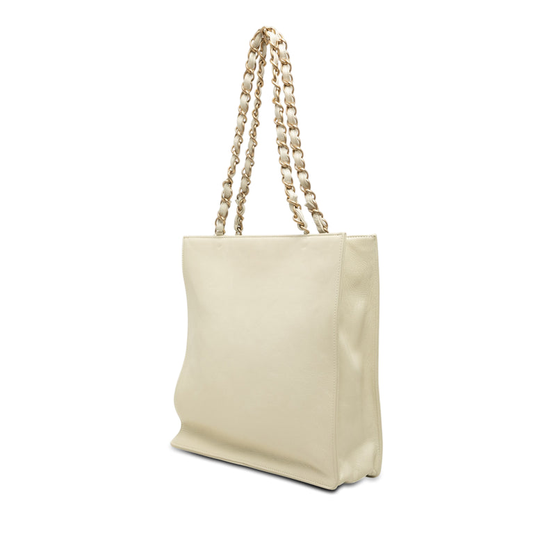 Shiny Aged Calfskin North South Shopping Tote - Image 2
