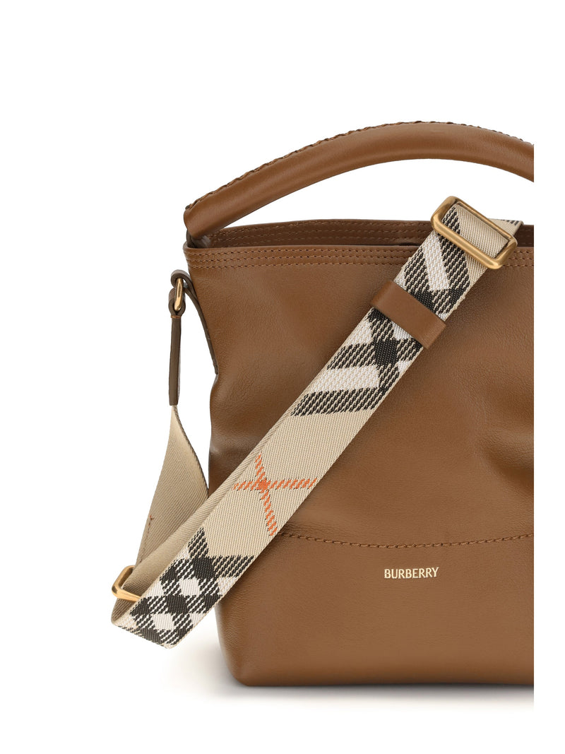 Burberry B Clip Bucket Bag — Brown Calf Leather Bos Taurus