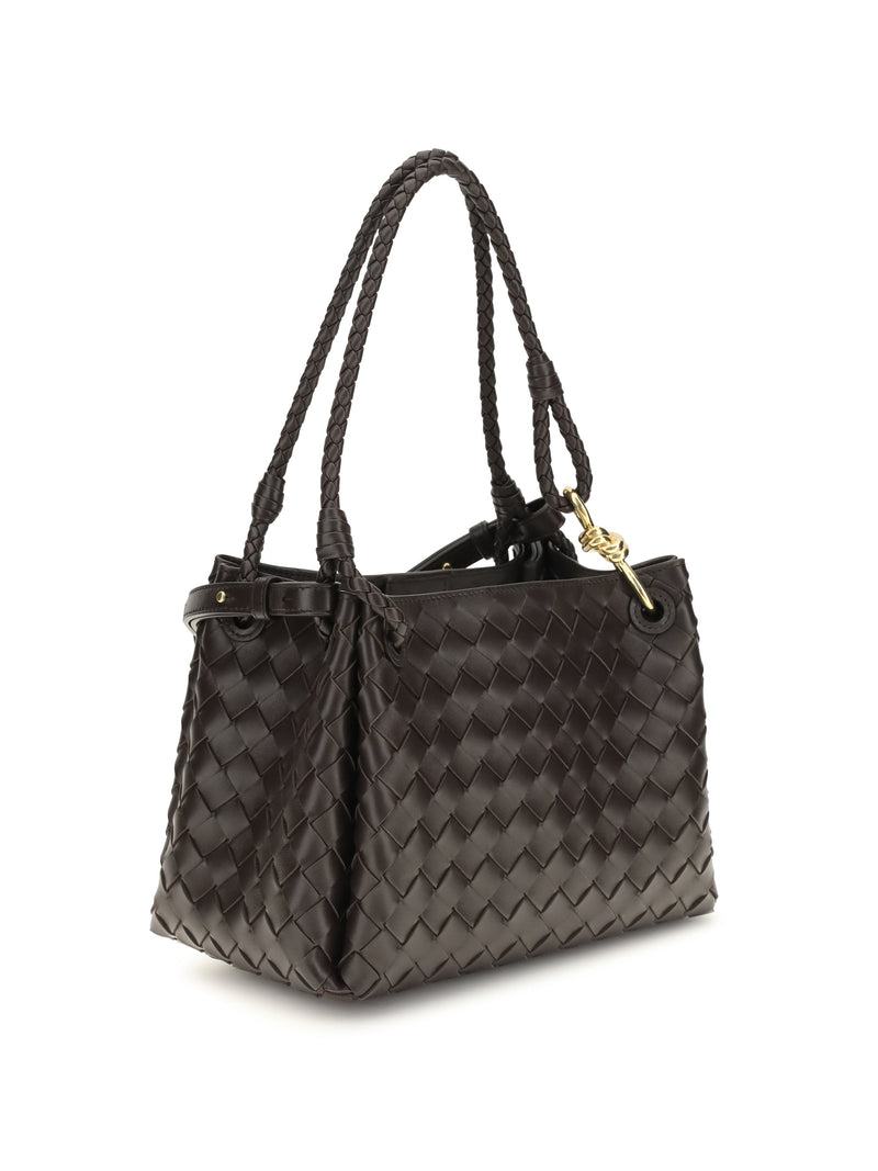 Bottega Veneta Shoulder Bag — Black Calf Leather