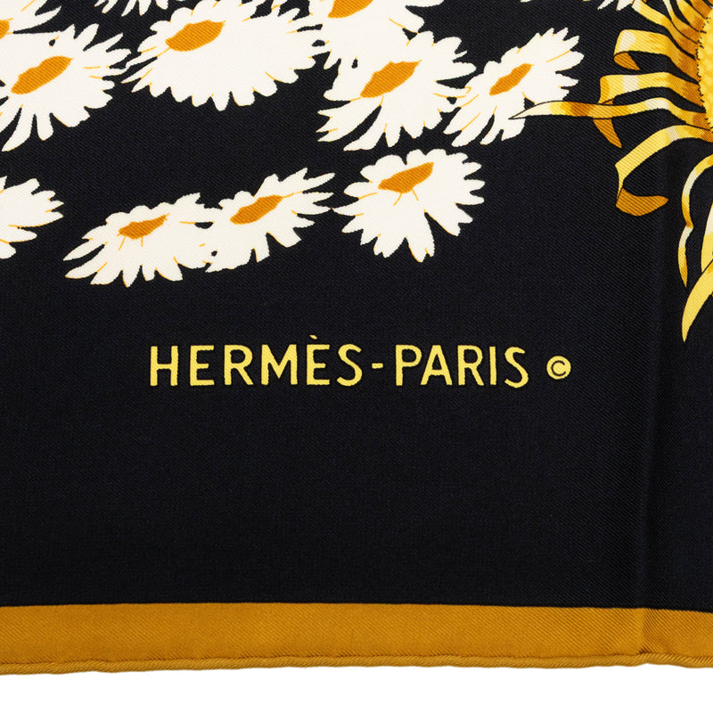 Fleurs et Carlines Silk Scarf 90 - Image 3