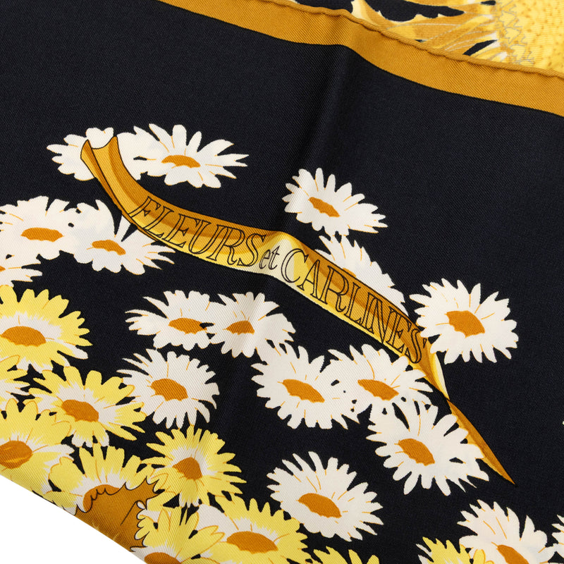 Fleurs et Carlines Silk Scarf 90 - Image 4
