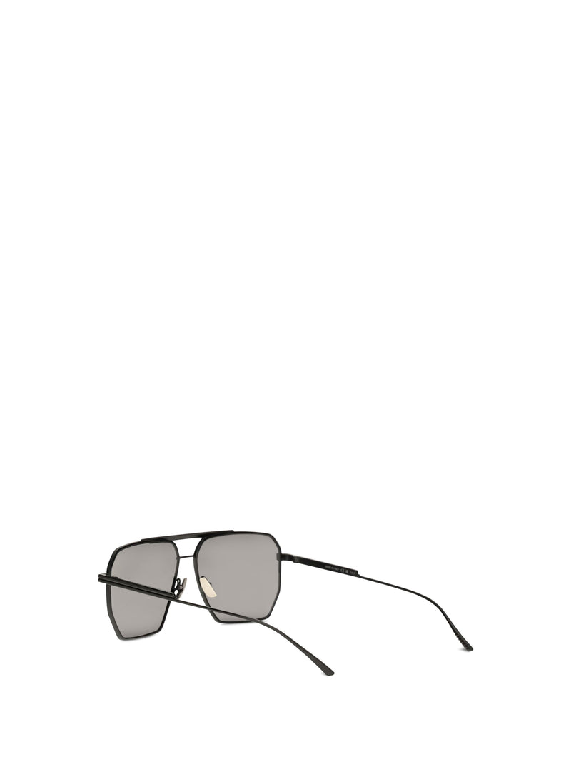 Bottega Veneta 590248v4450 Metal Square Sunglasses — Black