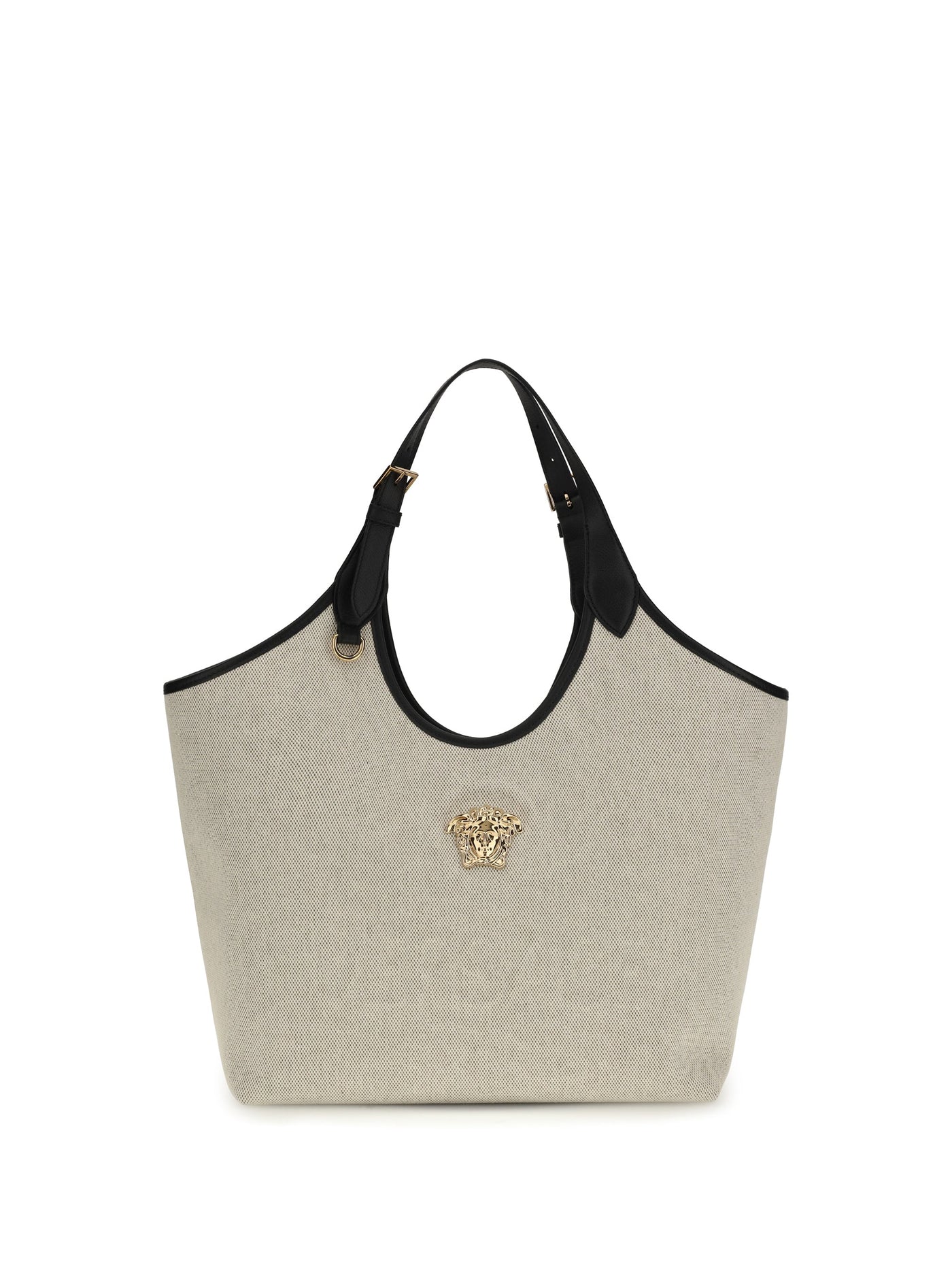 Versace La Medusa Tote Bag — Beige Cotton