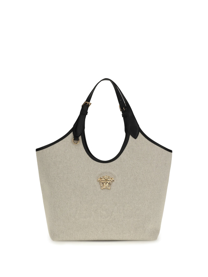 Versace Tote Bag — Beige Cotton