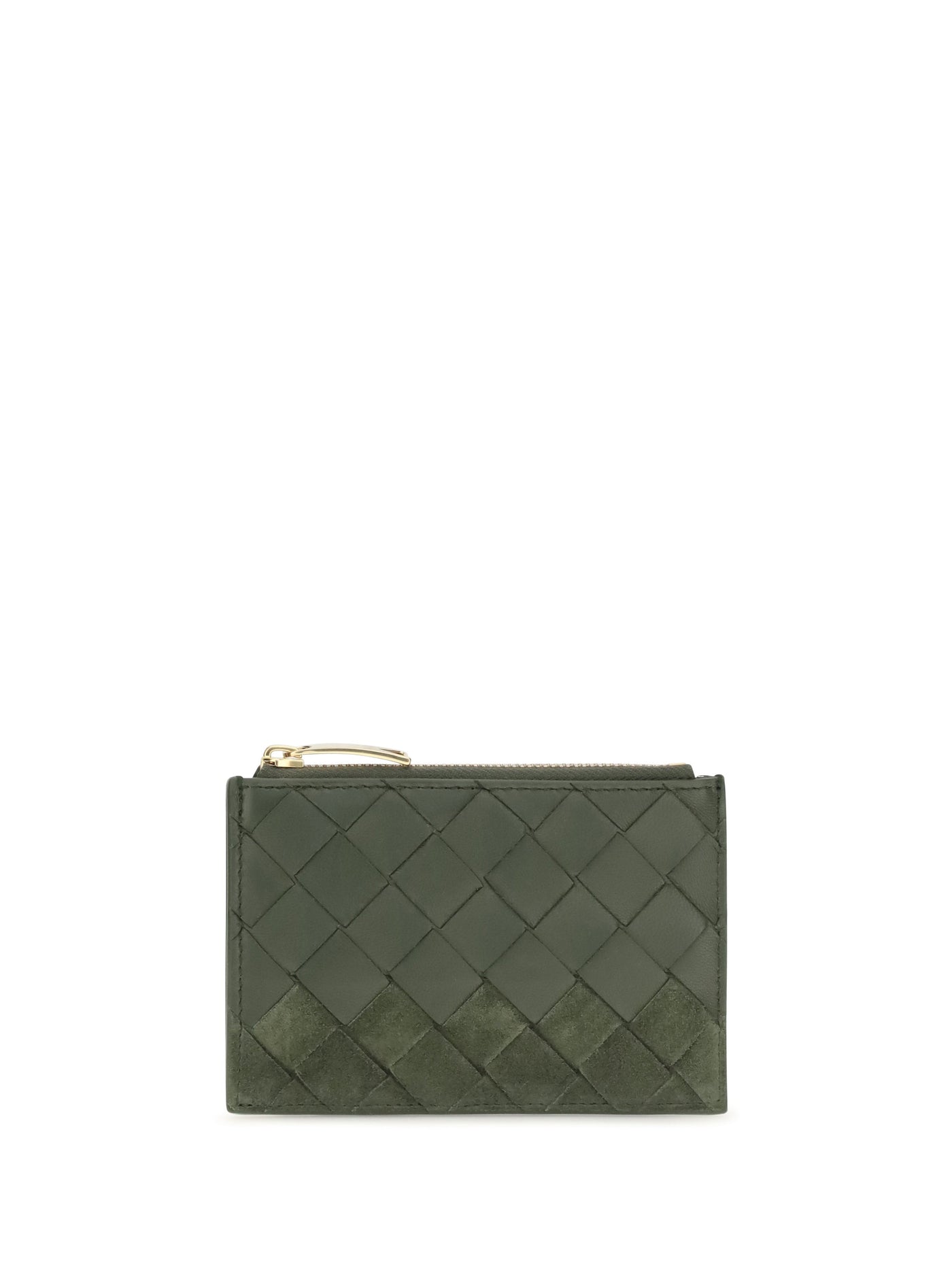 Bottega Veneta Intrecciato Cardholder — Green Lambskin Wallets & Purses