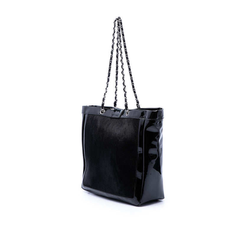 Pony Hair and Patent Mademoiselle Turnlock Tote - Image 2