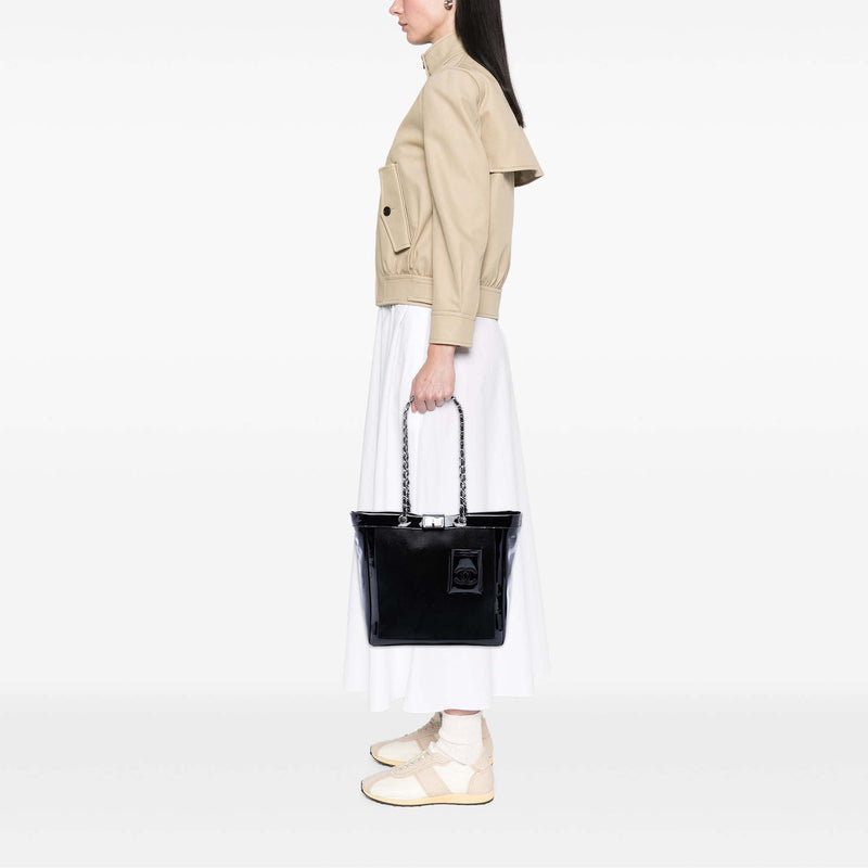 Pony Hair and Patent Mademoiselle Turnlock Tote - Image 6