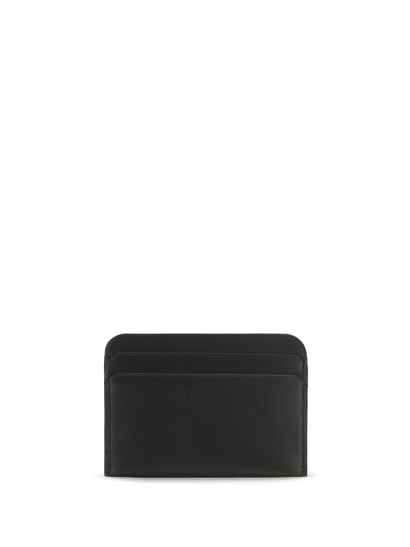 Christian Louboutin Card Case — Black Calf Leather Bos Taurus Wallet