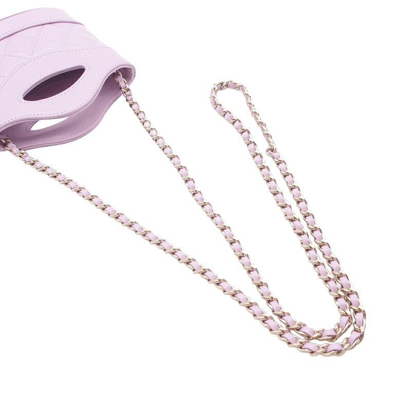 Micro Shiny Lambskin 31 Clutch with Chain - Image 10