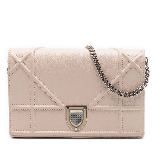 Grained Calfskin Diorama Wallet on Chain - Image 1